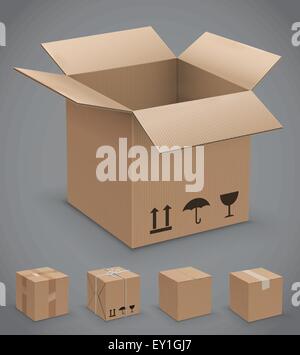 Scatola di cartone Illustrazione Vettoriale