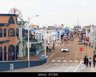 Santa Monica Pier, Los Angeles, California. Foto Stock