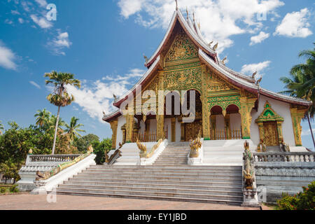 Haw Pha Bang tempio buddista a Haw Kham (Palazzo Reale) complessi a Luang Prabang, Laos Foto Stock