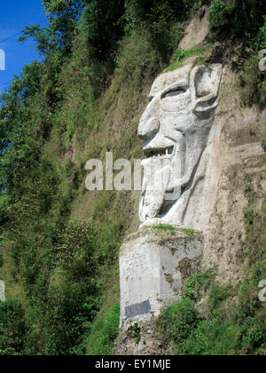 "Nariz del Diablo" è un'attrazione turistica sulla strada costiera in Ecuador, i diavoli naso Foto Stock