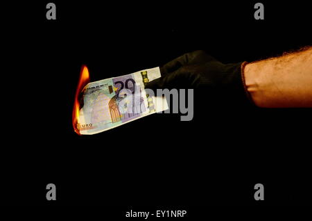 Euro europeo denaro banconota Foto Stock