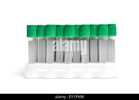 Nuovo tubo a vuoto isolato su sfondo bianco Foto Stock