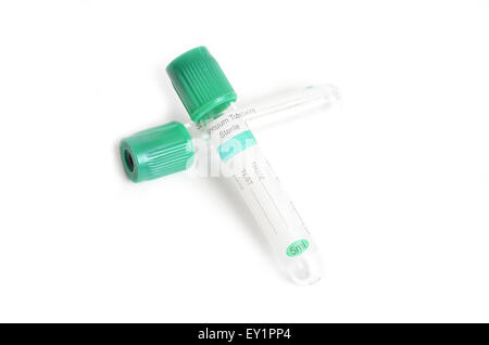 Nuovo tubo a vuoto isolato su sfondo bianco Foto Stock