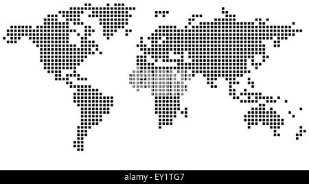 Mappa vettoriale costituita da punti - illustrazione vettoriale Illustrazione Vettoriale
