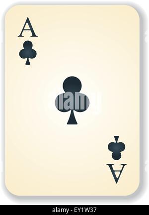 Versione di vettore di vecchi vintage aces carta da gioco Illustrazione Vettoriale