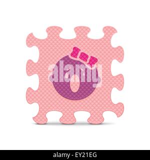 Baby segno fatto con alfabeto puzzle - illustrazione vettoriale Illustrazione Vettoriale