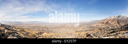 Vista aerea di Salt Lake City, Utah, USA Foto Stock