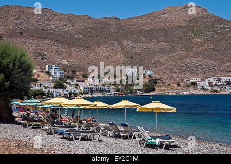 Spiaggia di Livadia, Tilos. Foto Stock