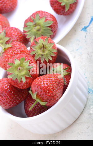 Belle fragole fresche Foto Stock