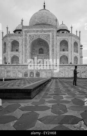 Taj Mahal - settima meraviglia del mondo Foto Stock