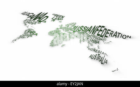 3D world Map Foto Stock