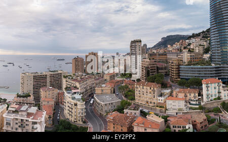 Tetti di Monte Carlo da un punto di vista elevato Foto Stock