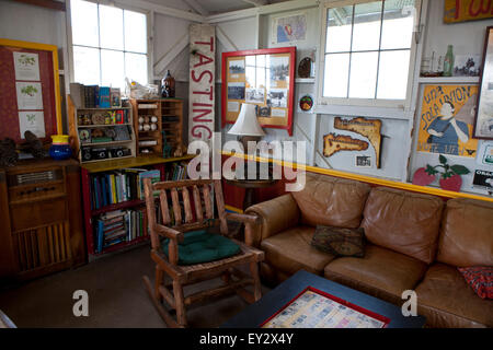 Interno della sala di degustazione, Swanton Berry Farm, Davenport, California, Stati Uniti d'America Foto Stock