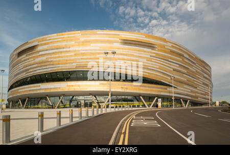 Derby Velodromo, (Derby Arena), Pride Park, Derby, Regno Unito uno dei soli 5 indoor velodrome's nel Regno Unito Foto Stock