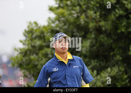 Fife, Scozia. 19 Luglio, 2015. Hideki Matsuyama (JPN) Golf : Hideki Matsuyama del Giappone in azione sul terzo foro durante il terzo round della 144British Open Championship presso la Old Course, St Andrews in Fife, Scozia . © Koji Aoki AFLO/sport/Alamy Live News Foto Stock