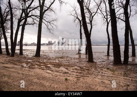 Precipitazioni Record crea inondazioni in Kentucky Aprile 2015 Foto Stock