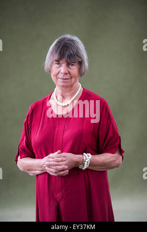 Margaret Drabble, romanziere inglese, biografo e critico, che appaiono alla Edinburgh International Book Festival. Foto Stock