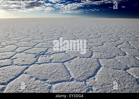 Salar de Uyuni, i mondi più grande distesa di sale, Bolivia, Sud America Foto Stock
