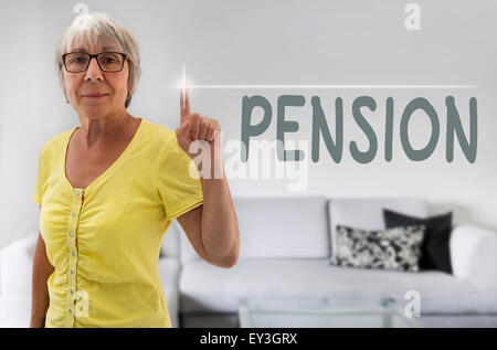 Pension touchscreen è rappresentato dagli alti. Foto Stock
