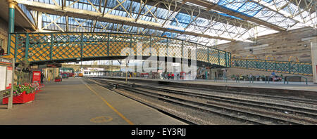 Carlisle Citadel stazione ferroviaria, Cumbria, England, Regno Unito Foto Stock