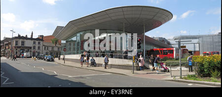 Warrington Stazione Bus,interchange,centro storico,Cheshire, Inghilterra, Regno Unito Foto Stock