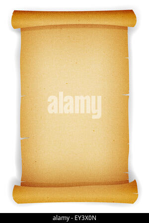 Illustrazione di un vecchio pirata vintage o medievale utilizzato pergamena sfondo di scorrimento, per carta del tesoro o annuncio vacanze Foto Stock