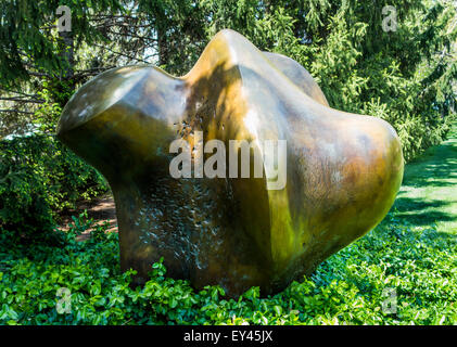 Pezzo a tre vie n. 1: punti, Henry Moore, Nelson-Atkins Museum of Art di Kansas City, Missouri, Stati Uniti d'America Foto Stock