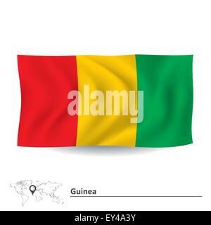 Bandiera della Guinea - illustrazione vettoriale Illustrazione Vettoriale