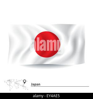 Bandiera del Giappone - illustrazione vettoriale Illustrazione Vettoriale