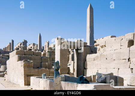Karnak Luxor Egitto. Tempio di Karnak sacro al dio Amon: vista esterni Foto Stock