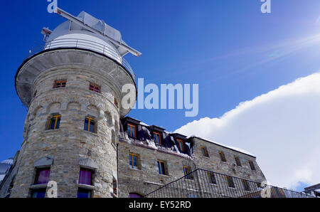 Stazione di Gornergrat e costruendo, Cervino, Zermatt, Svizzera Foto Stock