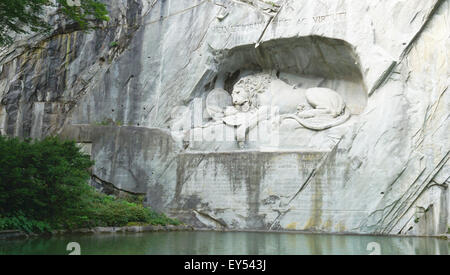 Morendo famoso Monumento del Leone a Lucerna, Svizzera Foto Stock