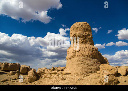 Yardang rilievi in provincia di Gansu, Cina Foto Stock