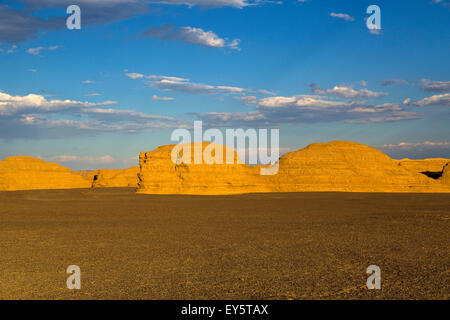 Yardang rilievi in provincia di Gansu, Cina Foto Stock