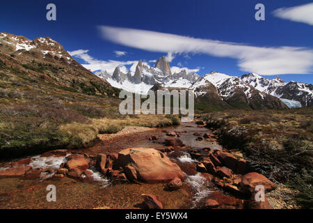 Bellissima natura con Mt. Fitz Roy Foto Stock