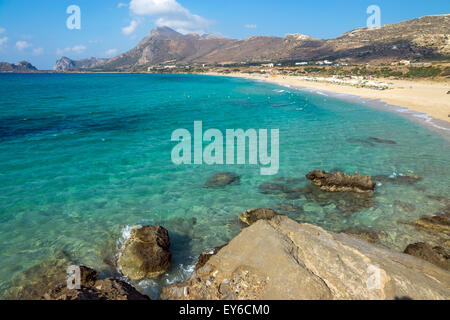 La bellissima spiaggia di Falassarna sull isola di Creta, Grecia Foto Stock