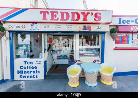 Teddy's ice-cream shop, Casa del 99. Glasthule, Dublino, Irlanda Foto Stock