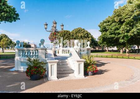 Fontana nel parco della gente, Glasthule, Dublino, Irlanda Foto Stock