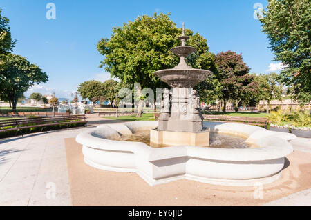 Fontana nel parco della gente, Glasthule, Dublino, Irlanda Foto Stock