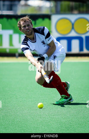 Praga, Repubblica Ceca. 22 Luglio, 2015. EuroHockey Championships II match tra Scozia e Ucraina. Credito: Petr Toman/Alamy Live News Foto Stock