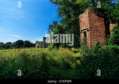 Ashby de la Zouch Castle nel Leicestershire, in Inghilterra. Le rovine sono di grado 1 ELENCATO,gestito da English Heritage Foto Stock