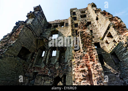 Ashby de la Zouch Castle nel Leicestershire, in Inghilterra. Le rovine sono di grado 1 ELENCATO,gestito da English Heritage Foto Stock