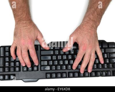 Un'immagine ravvicinata di un mans mani Foto Stock