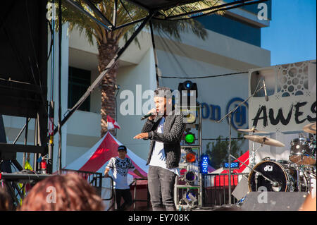 Anaheim, California, USA. Il 22 giugno, 2015. Josh Levi esegue a VidCon la sesta conferenza annuale all'Anaheim Convention Center di Anaheim, in California, il 22 giugno 2015 Credit: Randy Miramontez/Alamy Live News Foto Stock