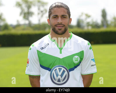 Calcio tedesco Bundesliga 2015/16 - Photocall di VfL Wolfsburg il 16 luglio 2015 all'Volkswagen-Arena in Wolfsburg, Germania: Ricardo Rodriguez Foto Stock