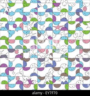 Cellule e pattern di forme Illustrazione Vettoriale