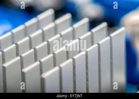 Close up di un chipset il dissipatore di calore sulla scheda madre Foto Stock