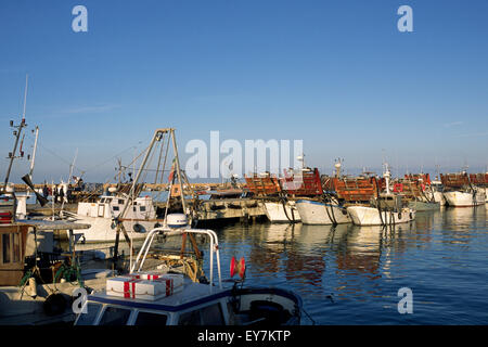 Italia, le Marche, San Benedetto del Tronto, porto, barche da pesca Foto Stock