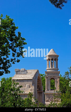 Glanum. Le rovine romane. Saint Remy de Provence, Francia, Provence-Alpes-Côte-d"Azur . Europa Foto Stock