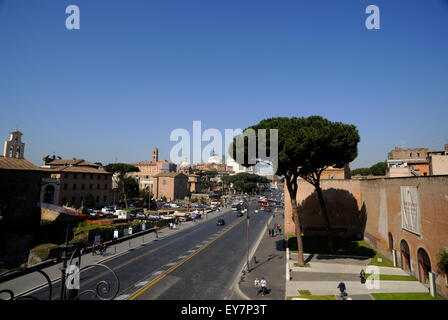 Italia, Roma, via dei fori Imperiali, via dei fori Imperiali Foto Stock